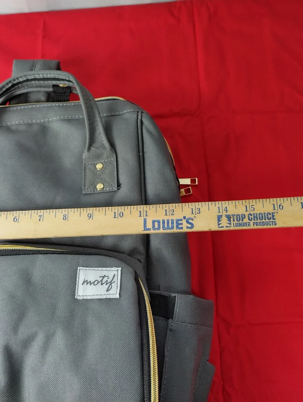 Motif Medical Breast Pump Backpack Insulated Diaper Bag Travel Organizer Gray